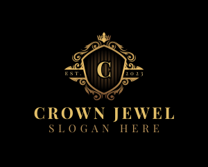 Crown Shield Royalty logo design