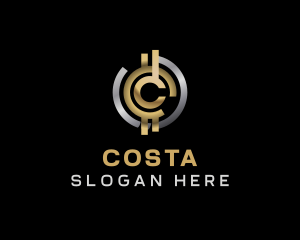 Crypto Coin Currency logo design