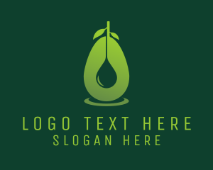 Liquid - Natural Avocado Oil logo design