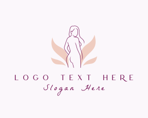 Nude - Nude Woman Body Aesthetic logo design