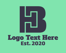 Serif - H & B Monogram logo design