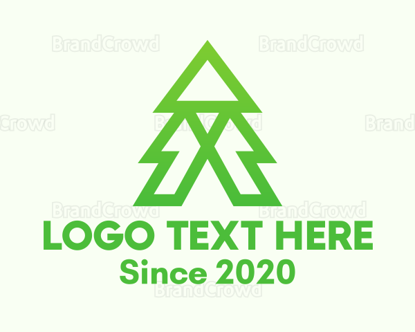 Green Pine Tree Logo