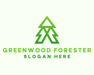 Green Pine Tree logo design