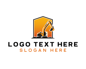 Mining - Excavator Digger Machinery logo design
