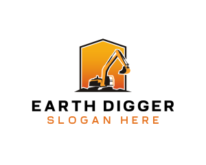 Digger - Excavator Digger Machinery logo design