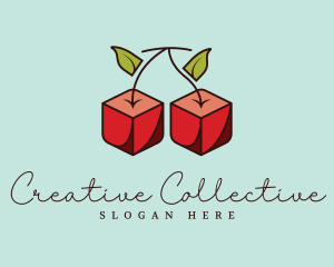 Cherry Cube Candy logo design