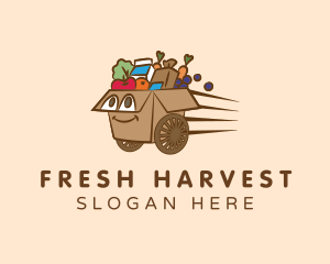 Vegetables - Express Food Delivery Box logo design