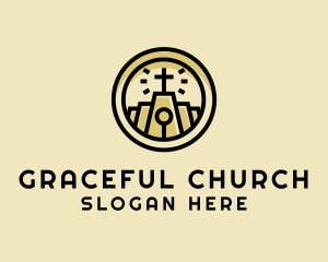 Church - Holy Church Chapel Crucifix logo design