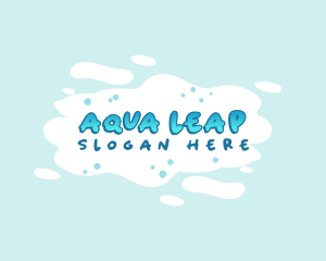 Quirky Water Blob logo design