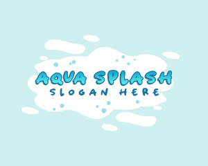 Quirky Water Blob logo design