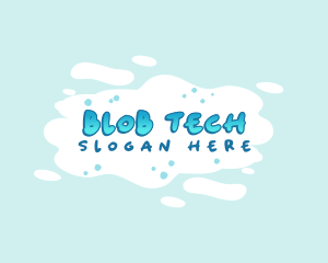 Quirky Water Blob logo design