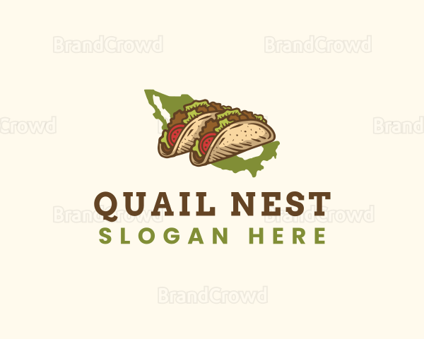 Mexican Taco Snack Logo