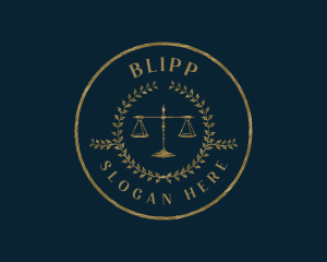Legal Justice Scales logo design