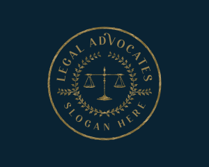 Legal Justice Scales logo design