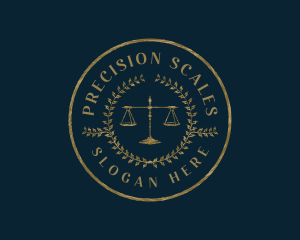 Legal Justice Scales logo design