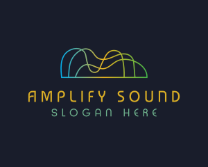 Sound Waves Technology logo design