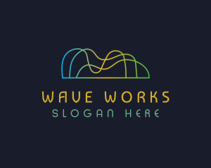 Sound Waves Technology logo design