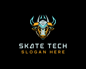 Tech Bull Horn logo design