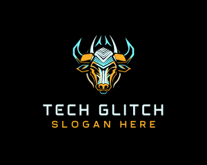 Tech Bull Horn logo design