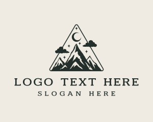 Outdoor - Evening Mountain Camping logo design