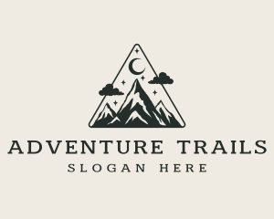 Evening Mountain Camping logo design