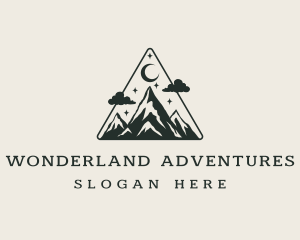 Evening Mountain Camping logo design