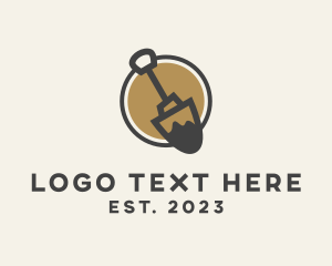 Archaeology - Construction Shovel Tool logo design