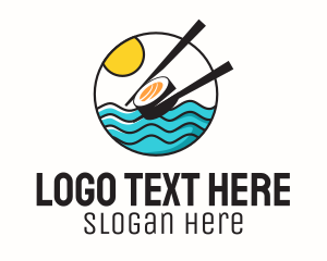 Holiday - Sushi Beach Summer logo design