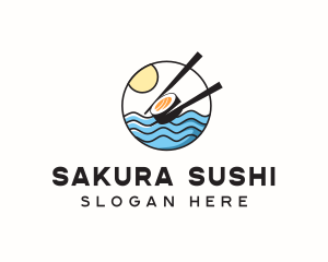 Sushi Beach Summer logo design