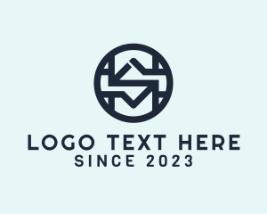 Modern Tech Letter S logo design