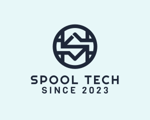 Modern Tech Letter S logo design