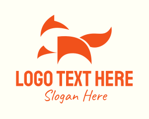 Coyote - Minimal Orange Fox logo design