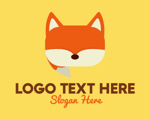 Speech - Orange Fox Chat logo design