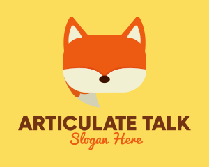 Speech - Orange Fox Chat logo design
