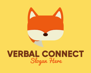 Language - Orange Fox Chat logo design