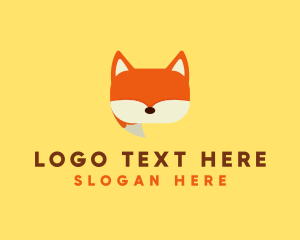 Talkshow - Orange Fox Chat logo design