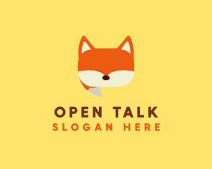 Orange Fox Chat logo design