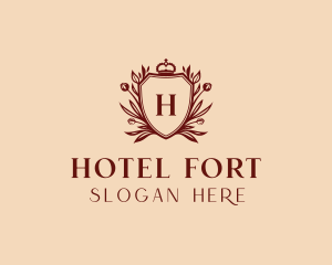 Hotel Crown Shield logo design