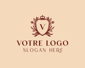 High End - Hotel Crown Shield logo design