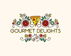 Gourmet Pizza Restaurant logo design