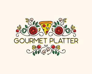 Gourmet Pizza Restaurant logo design