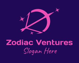 Zodiac Bow and Arrow  logo design