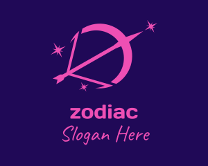 Zodiac Bow and Arrow  logo design