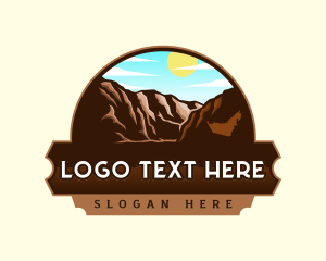 Map - Hajar Mountains Scenery logo design