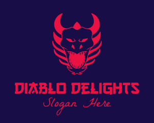 Diablo - Red Oni Mask logo design