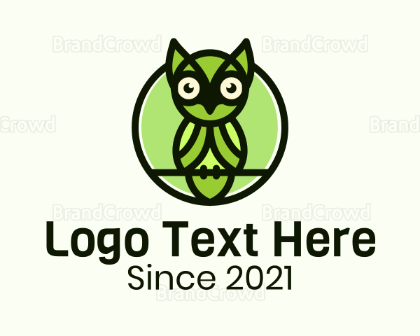 Nature Perched Owl Logo