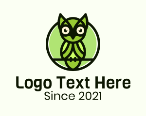 Birdhouse - Nature Perched Owl logo design