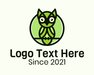 Pet - Nature Perched Owl logo design