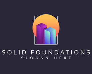 Gradient Building Towers Logo