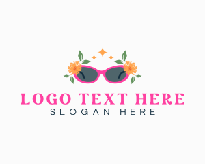 Eyewear - Floral Shades Eyeglasses logo design